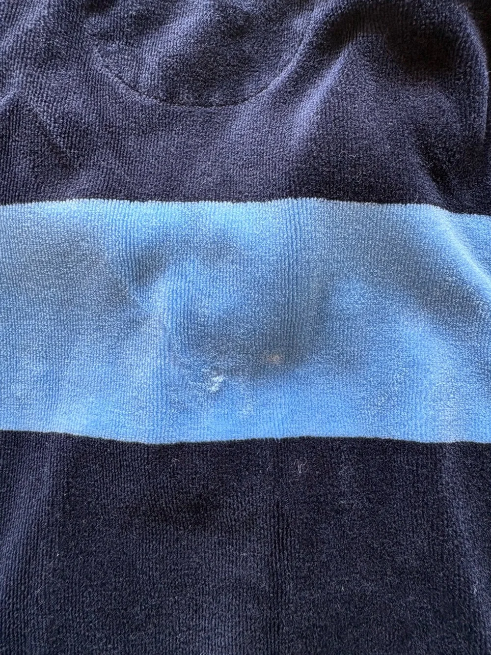 Ralph Lauren Striped Footed One-Piece- Light Blue & Navy - Baby